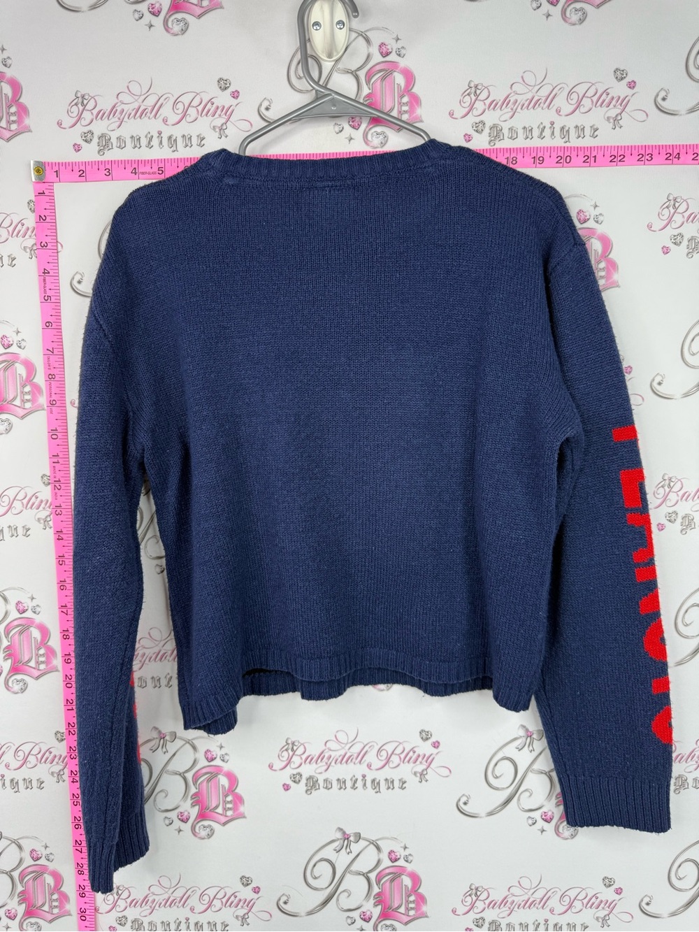 Peanuts knit snoopy sweater Navy Snoopy Graphic Crewneck Sweater Peanuts Design - Picture 2 of 10